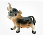 Porcelain Vintage Hagen Renaker Miniature Figurine Cartoony Cow   Calf Baby Cow