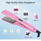 Kipozi Professional Titanium Hair Straightener 1 75 Inch Wide Plates Flat Iron