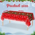 3pcs Christmas Party Tablecloth Decorationsred Plastic Christmas Ornament Candy 