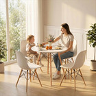Round Dining Table Set For 4  Modern Circle Kitchen Table   4 Chairs With Ergono