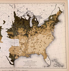 1880 United States Foreign Population Map Original Excluding Indians