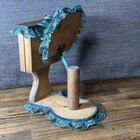 Vintage Handmade Unique Wooden Toilet Paper Roll Holder Floral Lace