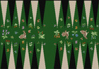 Needlepoint Handpainted Susan Roberts Backgammon Board Cluny