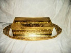 Matson Filigree Roses Vanity Tray Tissue Set Ormolu Mid Century Elegant 1960s