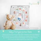 Baby s First Year Photo Frame  Monthly Keepsake  Silver