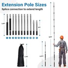 Adjustable Paint Extension Pole 2ft To 12ft  Stainless Steel