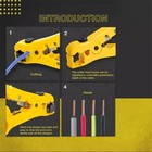 Universal Cable Stripper Cutter For Flat Round Tv utp Cat5 Cat6 Wire Coax Tool
