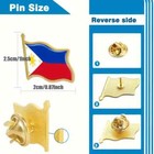 Philippines Waving Flag Lapel Pins  Patriotic Philippines Flag Metal Pin