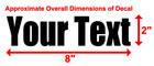 Your Text Vinyl Decal Sticker Car Window Bumper Custom Personalized Lettering