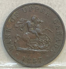 Canada   1857   Half 1 2 Penny   Bank Of Upper Canada    Rare
