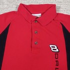 Dale Earnhardt Shirt Mens Large Red Black Budweiser Polo Intimidator Race Nascar
