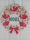 Vintage Handmade  Bucilla Felt Sequin Jeweled  holiday Song Birds  Wall Hanging