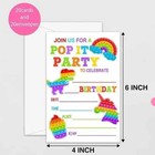 Pop-it Birthday Party Invitations Personalized 20 Cards With Envelopes - Pop-it