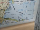 Vintage Rand Mcnally Large Format Pull Down School Map Michigan 1984 Approx57x70
