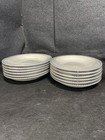Tuxton 12-1 2  Oval Platter Eggshell Nr Black Checkers  Nkh-124  Lot Of 12 