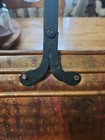 Antique Hand Hammered Copper Basket With Metal Handle