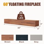 Rustic Wooden Mantelpiece Wall-mounted With Floating Shelf