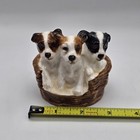 Vintage Royal Doulton Jack Russell Terrier Puppies In A Basket Figurine Hn2588