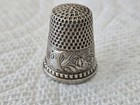 Ketcham   Mcdougall Sterling Silver Thimble Deep Engraved Lilies Of The Valley