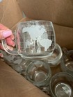 Vintage  Set Of 8 Nestle Globe Glass Cups
