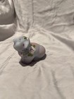 Fenton Lavender Burmese Pig      Hand Painted Flowers   Bow Signed M  Caplinger