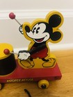 Vintage Wooden Mickey Pull Toy 