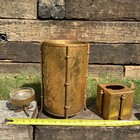 Vintage Mcm 70s Italian Gilded Faux Bamboo Bathroom Set Trash Tissue Soap