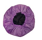 Purple Large Adjustable Satin Lined Waterproof Shower Cap For Long Hair  