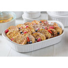 Corningware 3 Qt  Oblong Non-stick Ceramic Casserole Baking Dish In French White
