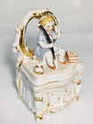 Antique Rare Victorian Conta   Boehme German Porcelain Fairing Box Shepherd Boy