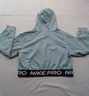 Nike Pro Dri-fit Hoodie Youth Girls Size Xl Full Zip Cropped Green New