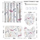 Bathroom Sets With Shower Curtain And Rugs 4pcs Sets  Waterproof Fabric Bathr   