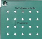 4 Pcs 12x16 Inch Green Metal Pegboard Heavy Duty Wall Organizer For Garage