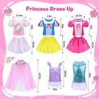 16 Pcs Princess Dress Up Clothes For Girls 3-6  Pretend Play Medium  Purple