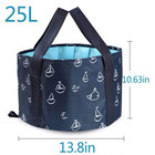 Collapsible Bucket For Soaking Feet  Portable 1 Count  pack Of 1   Navy Blue