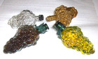  5  Vintage Glass Grape Cluster Shaped Wine Bottle Decanters