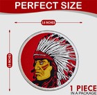 Native American Red Indian Chief Head Iron On Patch-sew Patch-embroidered Patch