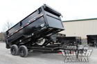 New 7 X 16 14k Gvwr Scissor Hoist Power Hydraulic Dump Trailer Equipment Hauler