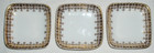 3 French Gold Gilt  fleur De Lis Decor Butter Pats  m  Redon M R France  antique
