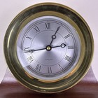 Chelsea Presidential Brass Mahogany Base Desk Clock Usa Germany Quartz Movement