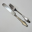 Ant Reed   Barton Orient 1897 Art Nouveau Buster Brown Fork Knife Sliver Plated