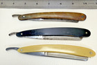 Lot Of 3 Vintage Antique Straight Razors Rare Finds Parts Or Repair As-is No Box