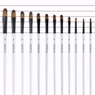 Filbert Paint Brushes Set  12 Pcs Artist Brush For Acrylic Oil Watercolor Gou   