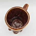 Vintage Hawaii Tiki Mug 4 25  Handled Coffee Mug Cup  Brown Glaze