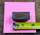 Antique Vtg Eye Copper Letterpress Print Type Ornament Cut Stamp Block