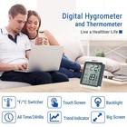 1 2 3 5 Temppro Lcd Touchscreen Humidity Thermometer Indoor Hygrometer Nursery