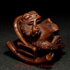 2 3 Inch Old Japanese Boxwood Hand Carved Free Frog Statue Netsuke Collectable