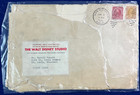 Vintage 1938 Walt Disney Studio Envelope Hollywood Ca Mickey Donald Goofy