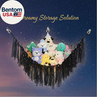 2-pack Stuffed Animal Storage net Or Hammock With Led Light corner Toy Hammock H