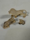 Vintage Clear Celluloid Lion Family Japan